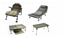 Fishing tables, chairs and beds