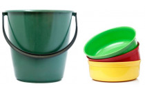 Bucket, dishes and accessories