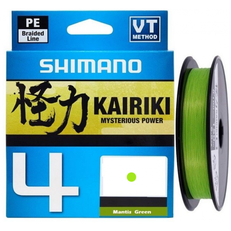 Shimano Kairiki 4 pītā aukla 0,130mm 150m 7,4kg Mantis Green