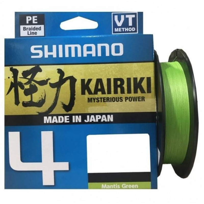 Shimano Kairiki 4 pītā aukla 0,160mm 300m 8,1kg Mantis Green
