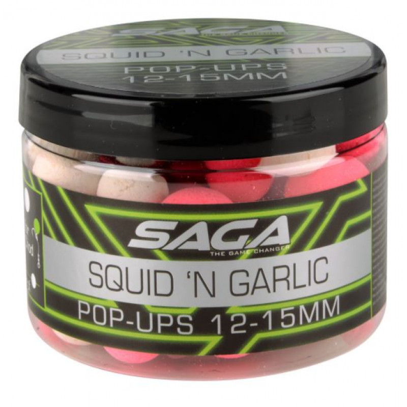 Saga Бойлы POP-UP SQUID & GARLIC 12&15MM