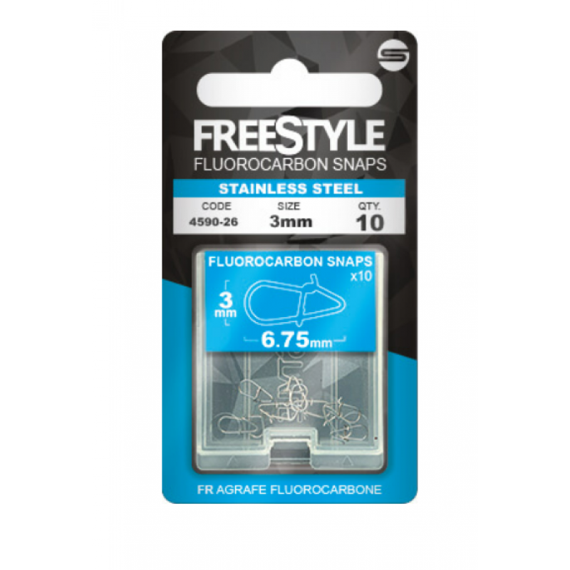 Freestyle RELOAD STAINLESS FLUOROCARBON SNAP 3MM
