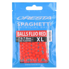Cresta mākslīgā ēsma  SPAGHETTI BALLS FLUO sarkans XL