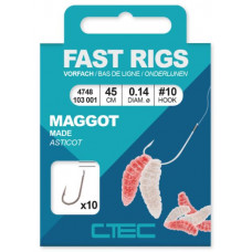 C-Tec крючки с поводком: MAGGOT 45CM #12-0.12MM