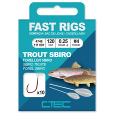 C-Tec FAST RIGS TROUT SBIRO 150CM #10-0.18MM