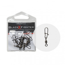 Black Fighter ROLLING SWIVEL WITH NICE SNAP 10# 8PCS/BAG