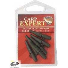 Carp Expert SAFETY LEAD CLIPS WITH TAIL RUBBER