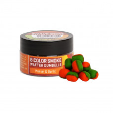 Benzar Mix BICOLOR SMOKE VAFTERI,ēsma zivīm:čaumalas-ķiploki 10X8MM ZAĻI-ORANŽS 30 ML