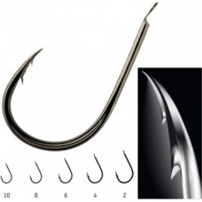 Cralusso HOOK CRALUSSO CHINU, BLACK NICKEL, (10 pcs/pack), SIZE 8