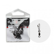 Black Fighter ROLLING SWIVEL WITH HOOKED SNAP 6# 10PCS/BAG