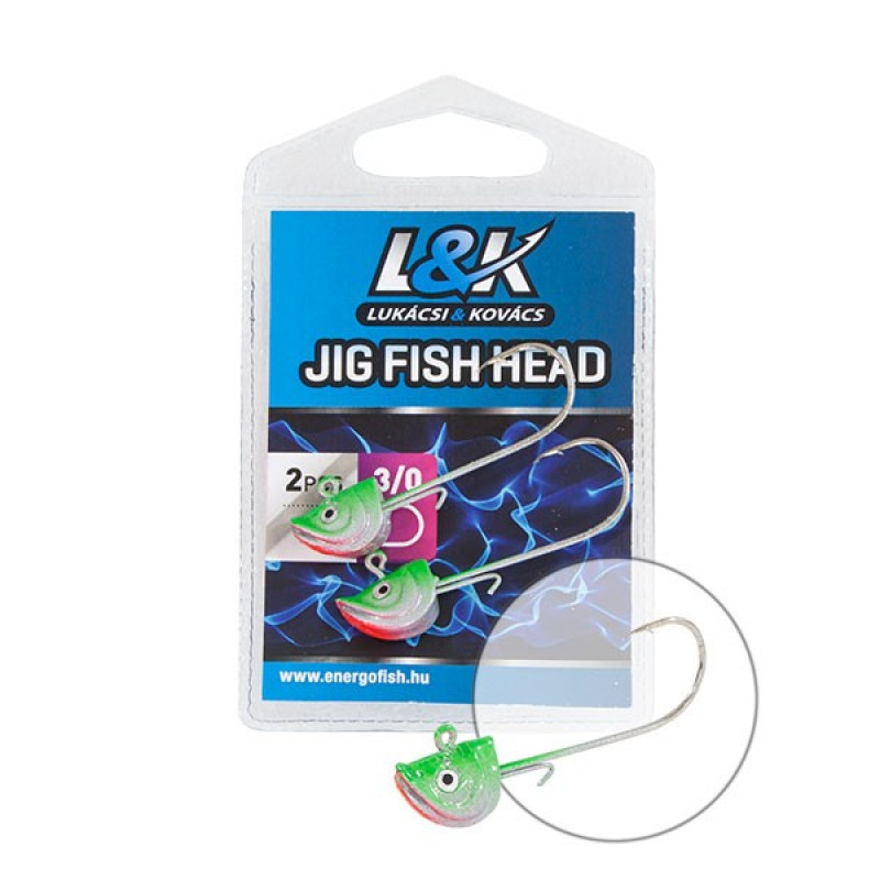 L-K L&K JIG HEAD FISH HEAD 1/0 3G