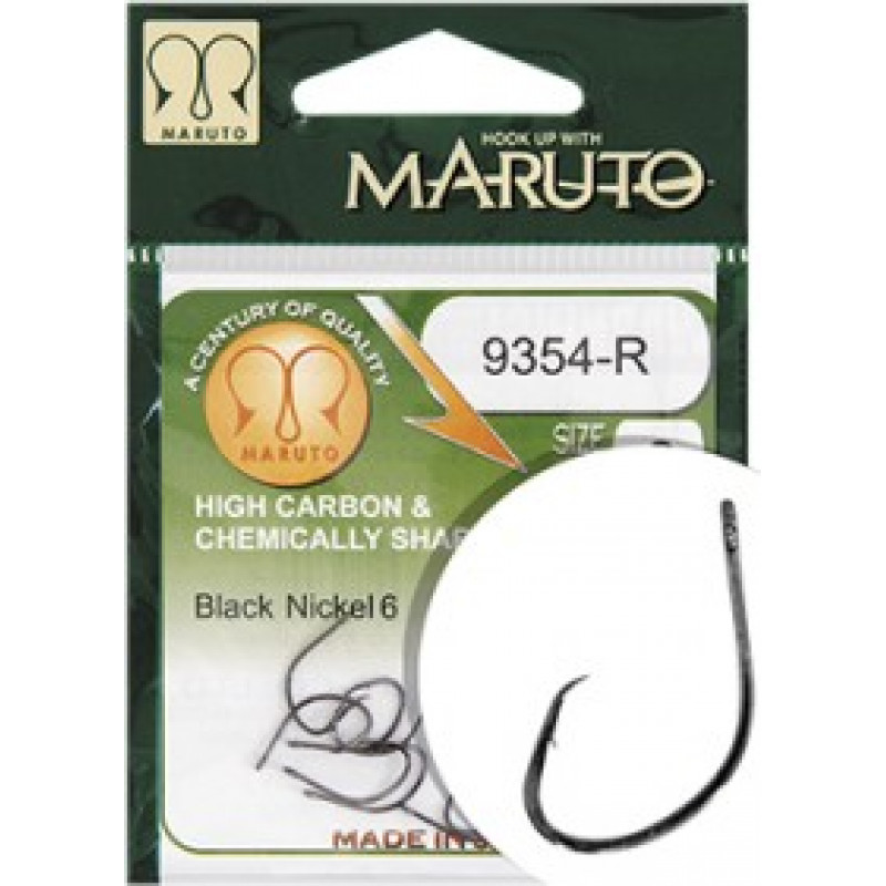 Maruto HOOK MARUTO 9354-R, D-KILLER, BLACK NICKEL, (10 pcs/pack), SIZE 12