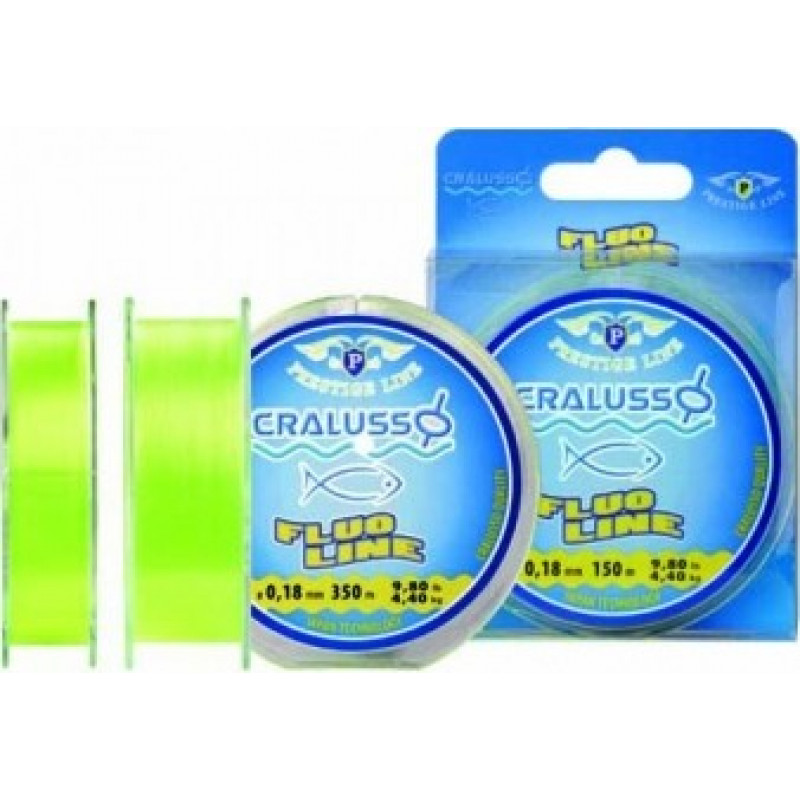 Cralusso aukla: CRALUSSO FLUO LINE, YELLOW, 150M, 0,30MM