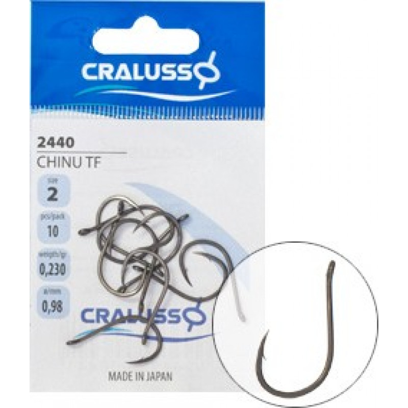 Cralusso HOOK CRALUSSO CHINU TF, GRAY, (13 pcs/pack), SIZE 6