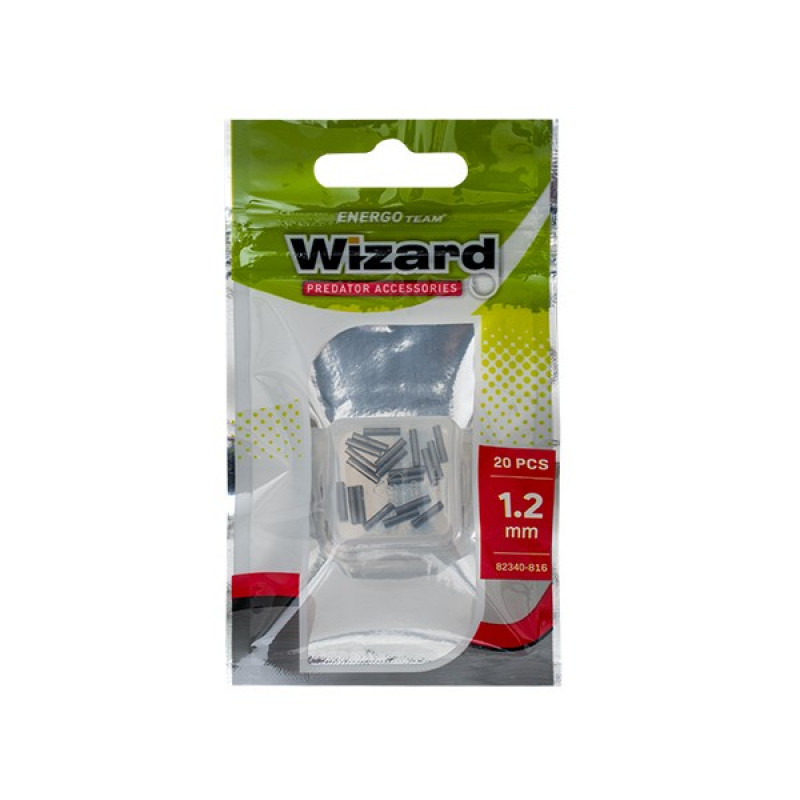 Wizard WIRE LEADER CRIMP SLEEVE 20PCS/PACK SHINY BLACK
