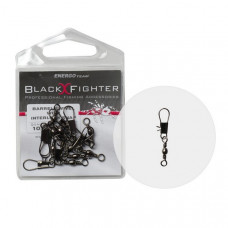 Black Fighter BARREL SWIVEL WITH INTERLOCK SNAP 4# 6PCS/BAG