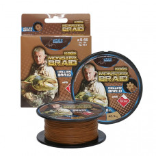 Koos LINE KOOS 12X MONSTER HOLLOW BRAID TEFLON, BROWN, 150M, 0,65MM