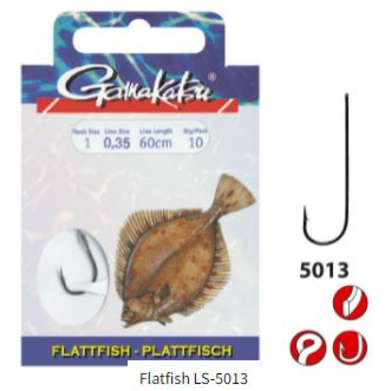 Gamakatsu BOOKLET FLAT FISH 5013F #4-0.35MM 60CM
