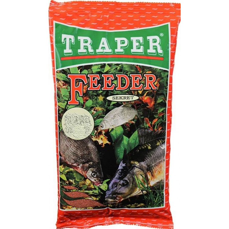 Traper Secret-Feeder-sarkana, barība zivīm 1kg