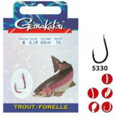 Gamakatsu BOOKLET TROUT 5330R #6-0.18MM 60CM