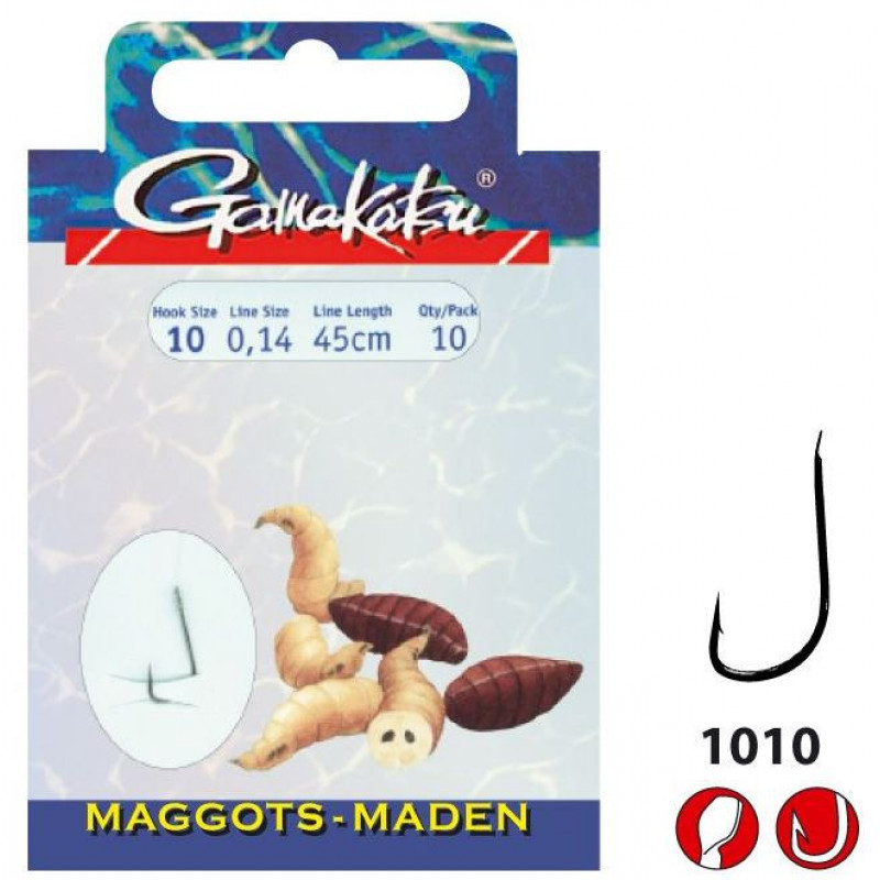 Gamakatsu BOOKLET MAGGOTS 1010B #18-0.10MM 45CM