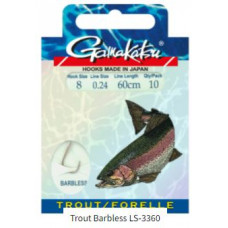 Gamakatsu BOOKLET TROUT BARBLESS #12-0.22MM 60CM